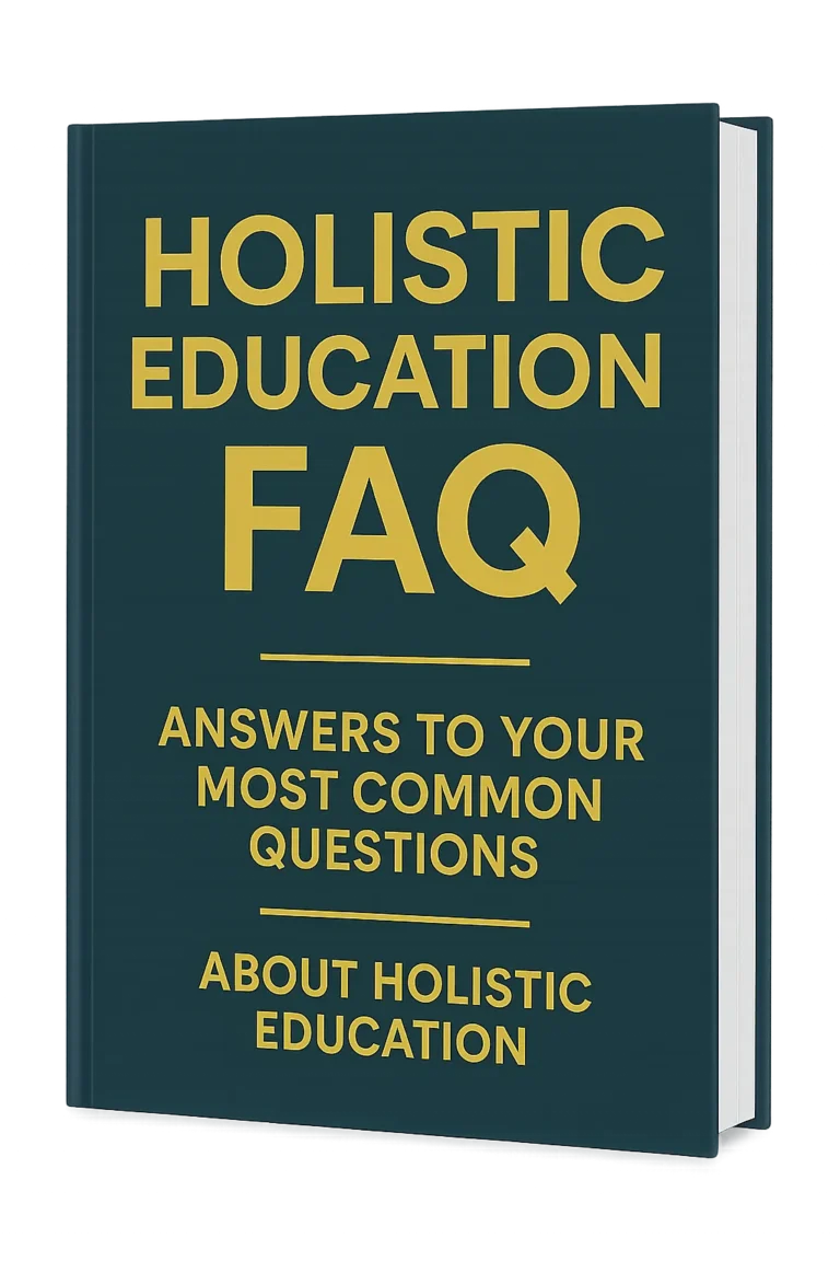 Holistic Education FAQ book cover for parents and teachers.