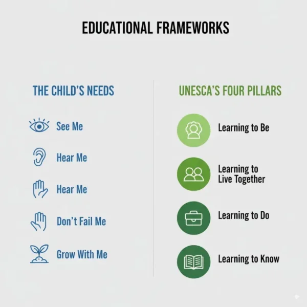 Child’s needs aligned with UNESCO four pillars of education